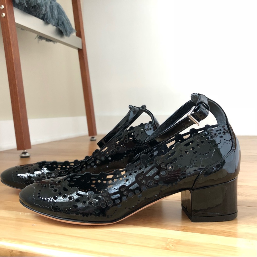 Alexander McQueen Skull Laser Cut Mary Jane Pump - Picture 3 of 8